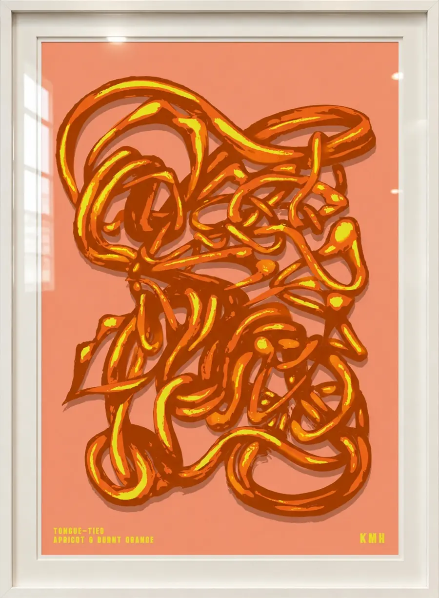 Tongue-Tied, Apricot & Burnt Orange by Karl Hoffmann
