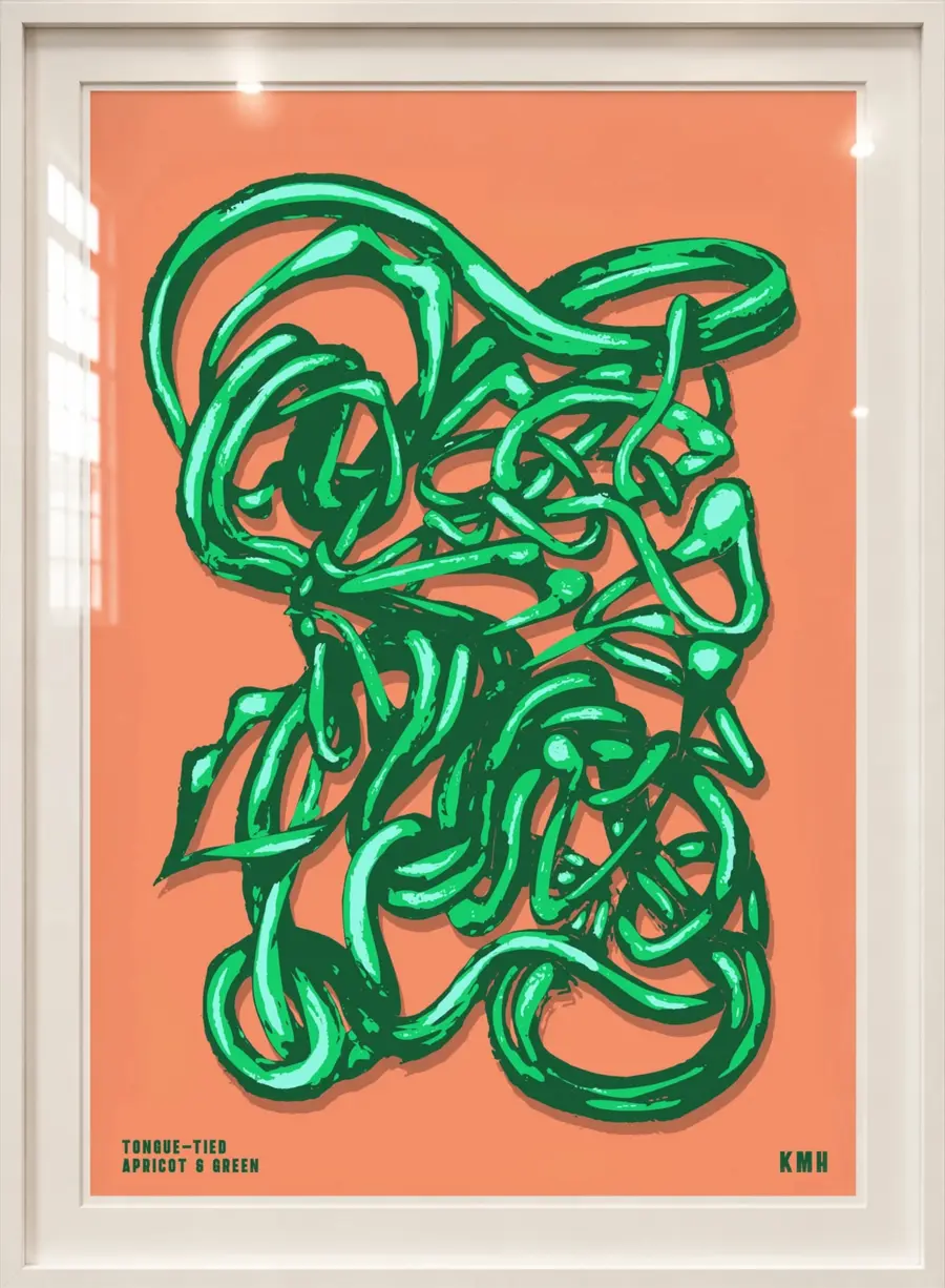 Tongue-Tied, Apricot & Green by Karl Hoffmann