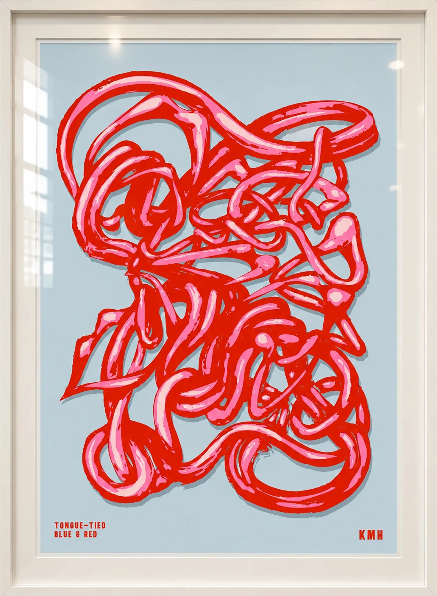 Tongue-Tied, Blue & Red by Karl Hoffmann