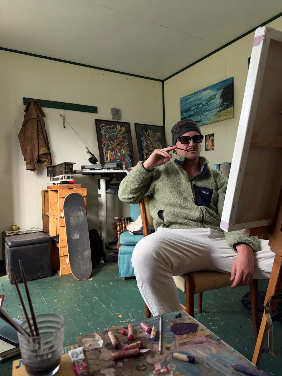 Karl Hoffmann in his studio