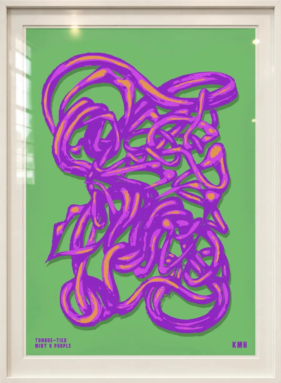 Tongue-Tied, Mint & Purple by Karl Hoffmann