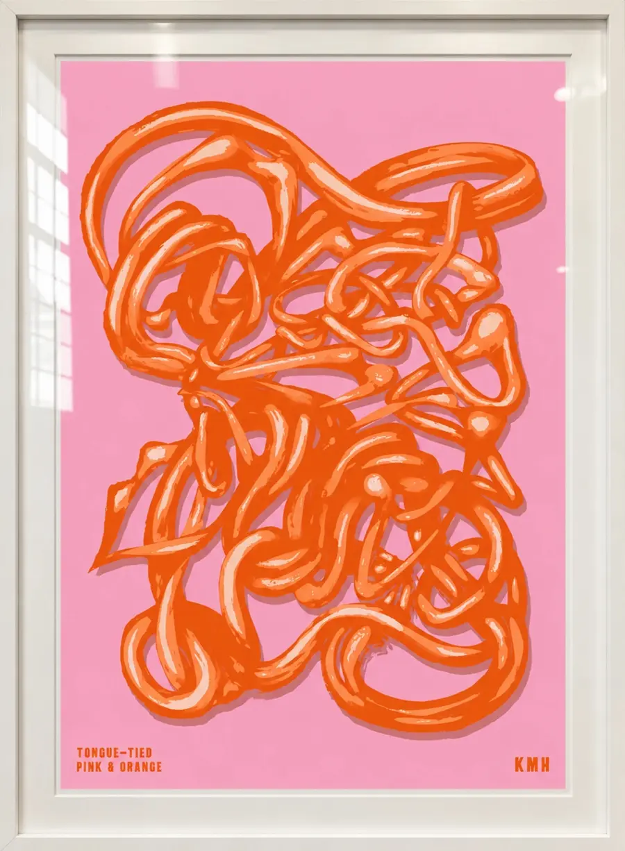 Tongue-Tied, Pink & Orange by Karl Hoffmann