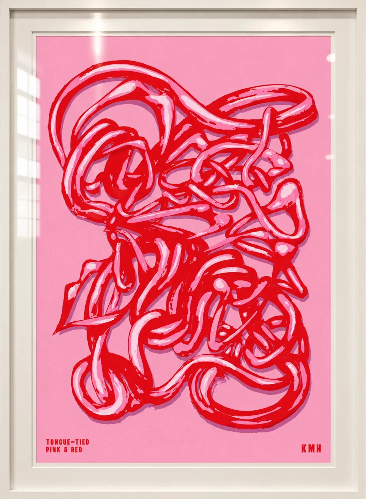 Tongue-Tied, Pink & Red by Karl Hoffmann