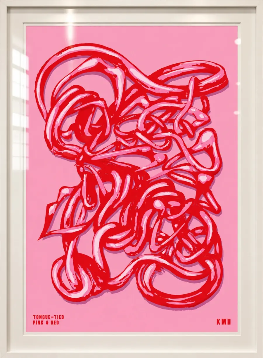 Tongue-Tied, Pink & Red by Karl Hoffmann