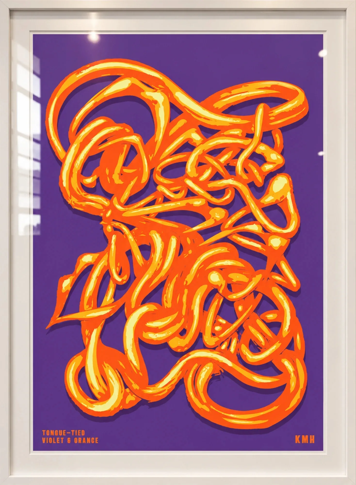Tongue-Tied, Violet & Orange by Karl Hoffmann